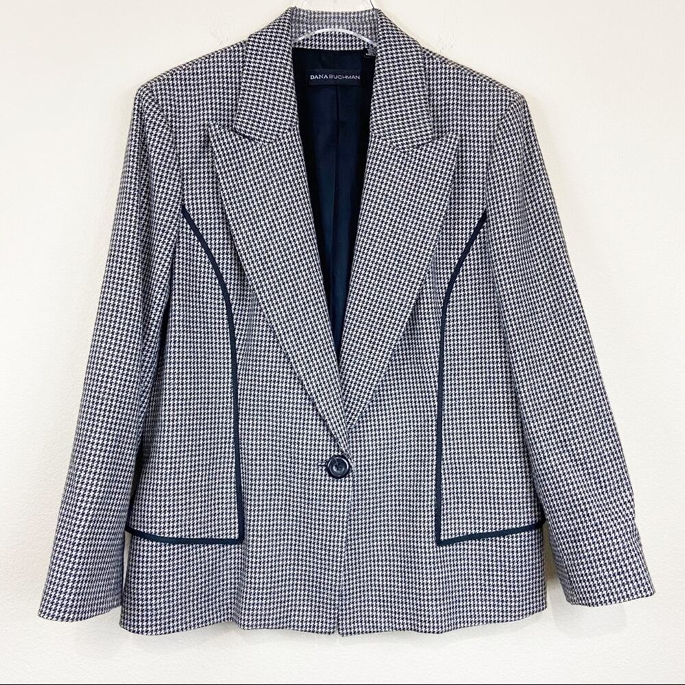 Dana Buchman | Cashmere Blend Houndstooth Blazer